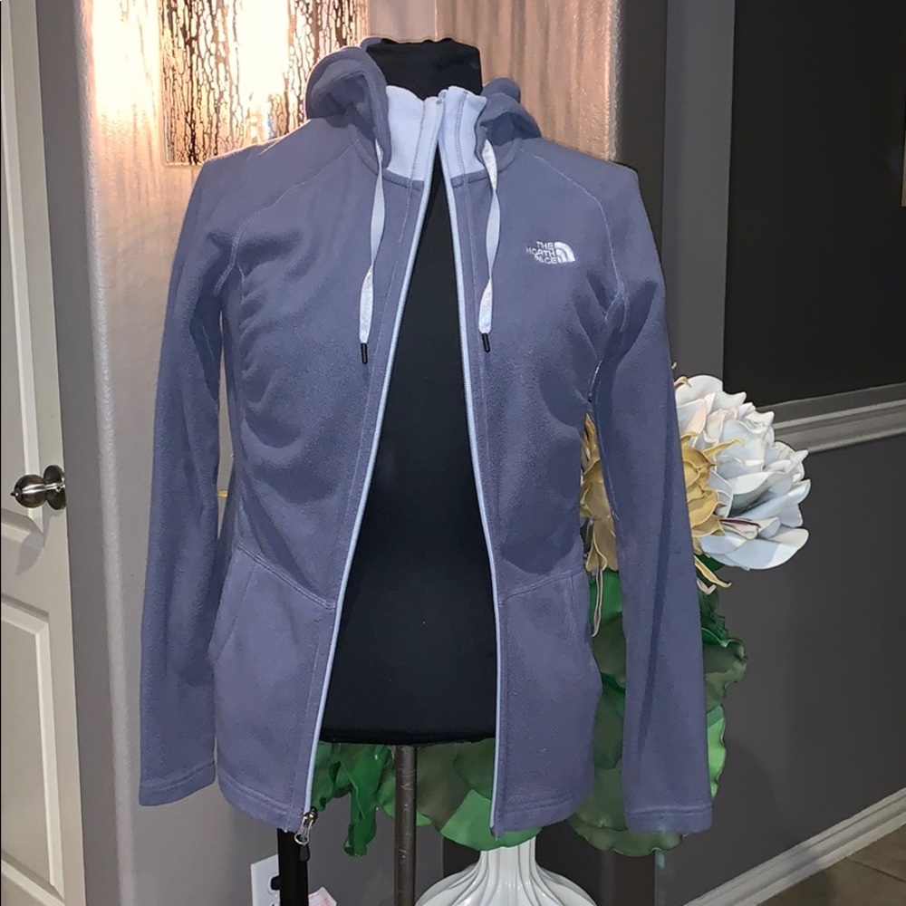 NorthFace Zip Up fleece hooded top NWOT
